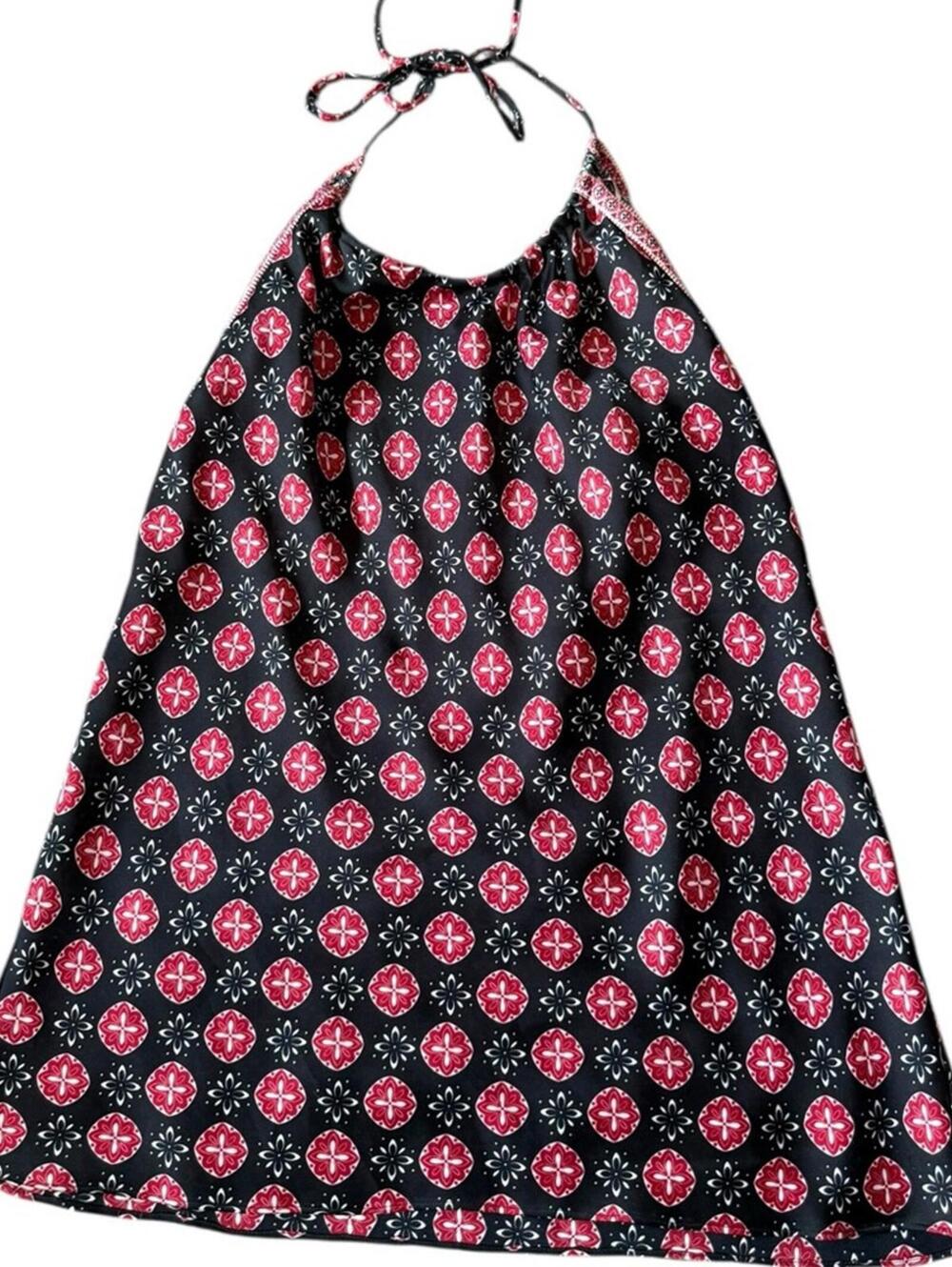 Ann Taylor LOFT Black and Red Halter Top - Size S